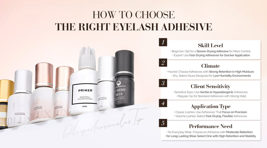 How to Choose the Best Eyelash Glue: A Guide with DLUX Professional