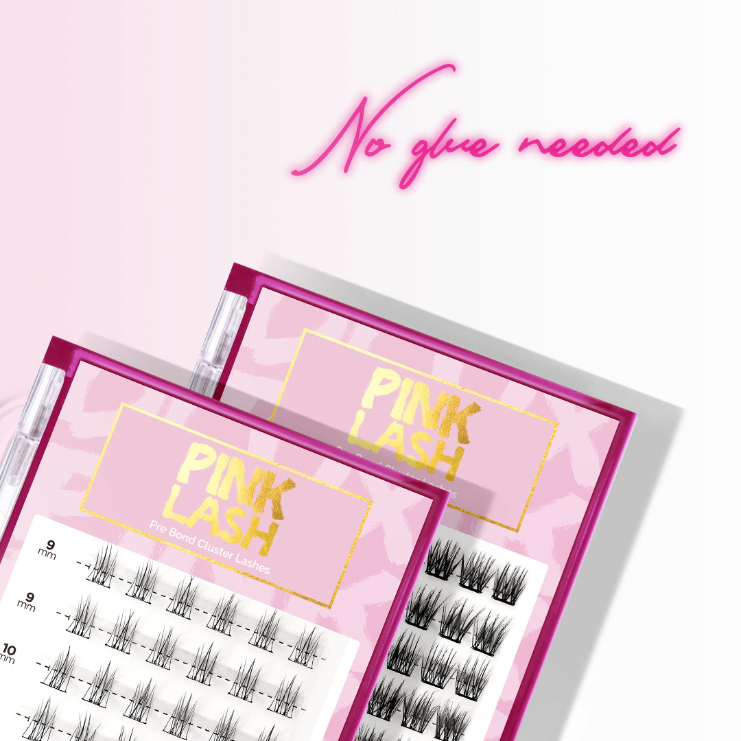 Glue-less Pink Lash Cluster