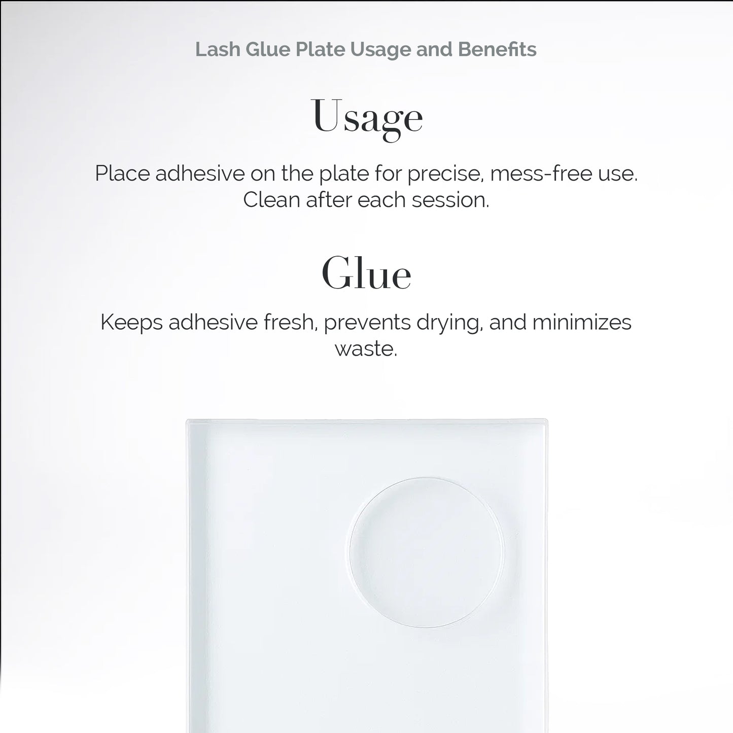 Crystal Glue Square Plate