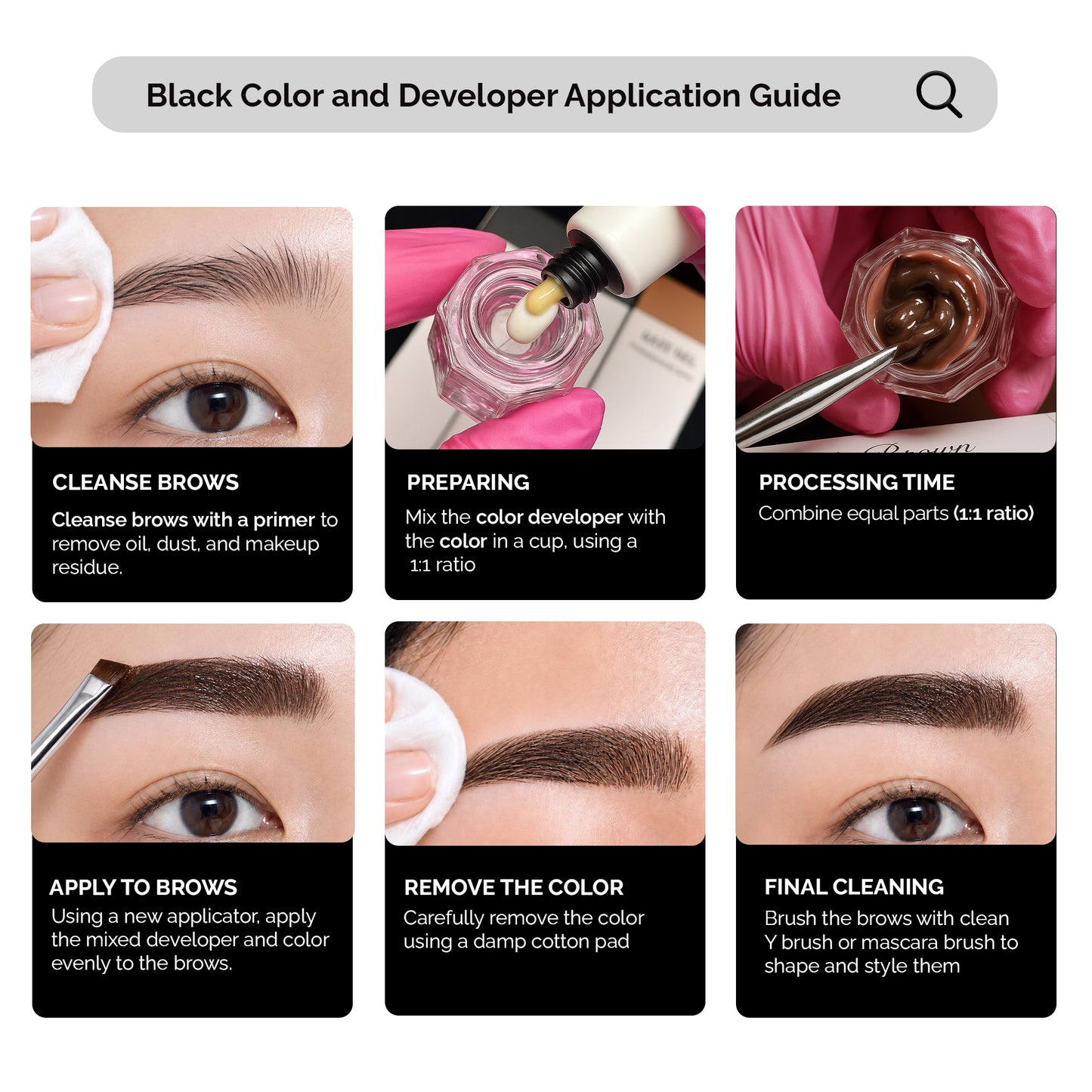 Korean Lash & Brow Black Tint & Lash Developer