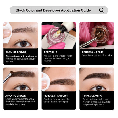 Korean Lash & Brow Black Tint & Lash Developer