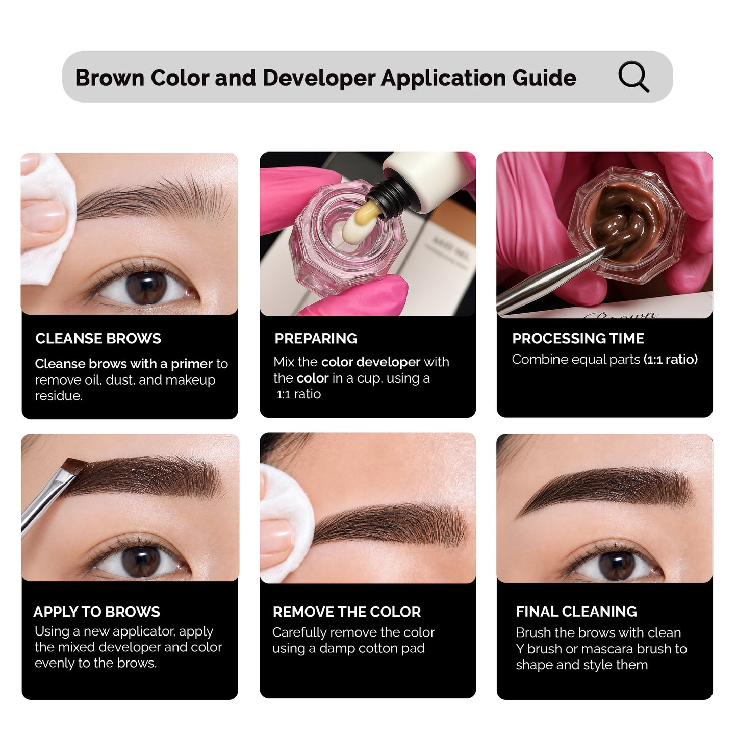 Korean Lash & Brow Brown Tint & Lash Developer
