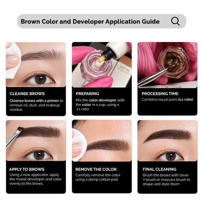 Korean Lash & Brow Brown Tint & Lash Developer