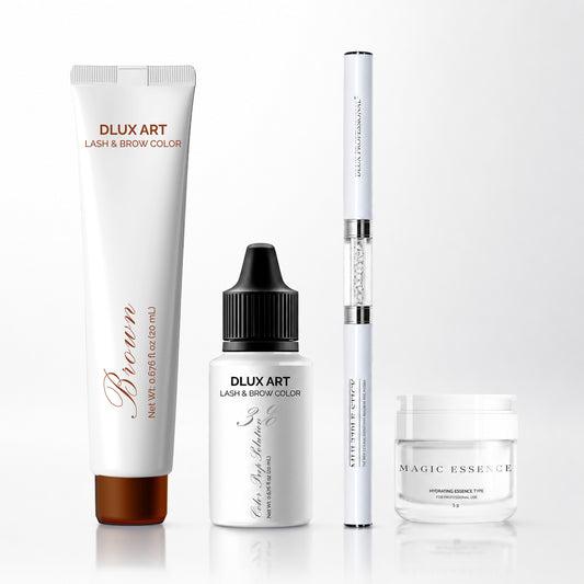 Korean Lash & Brow Brown Tint Bundle with Magic essence