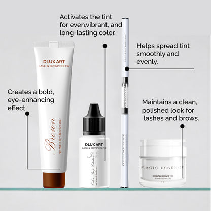 Korean Lash & Brow Brown Tint Bundle with Magic essence