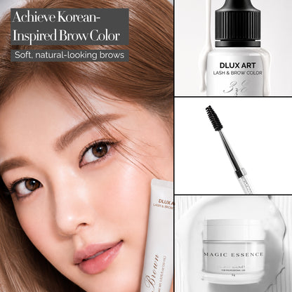 Korean Lash & Brow Brown Tint Bundle with Magic essence