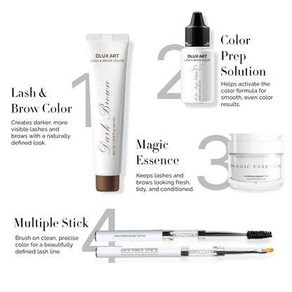 Korean Lash & Brow Brown Tint Bundle with Magic essence