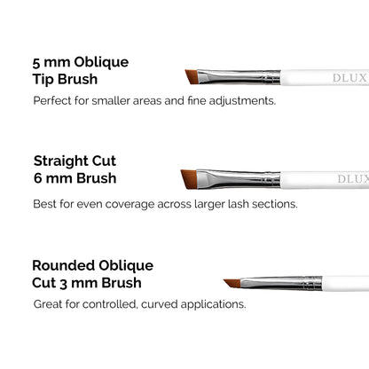 Professional Magnetic Brush No.2 - for Eyebrow Tint/Henna and White Paste Application / 8MM Oblique Tip