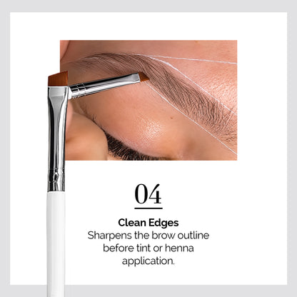 Professional Magnetic Brush No.3 - for Eyebrow Tint/Henna and White Paste Application / 5MM Oblique Tip