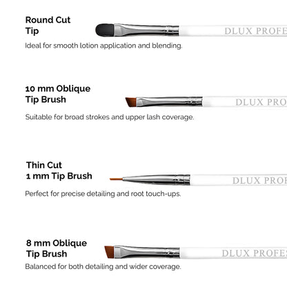 Professional Magnetic Brush No.3 - for Eyebrow Tint/Henna and White Paste Application / 5MM Oblique Tip