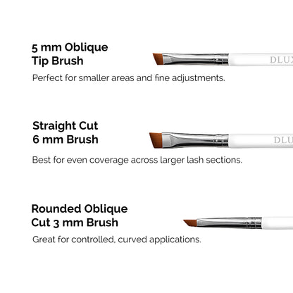 Professional Magnetic Brush No.3 - for Eyebrow Tint/Henna and White Paste Application / 5MM Oblique Tip
