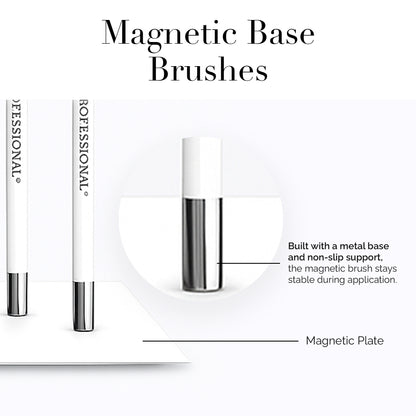 Professional Magnetic Brush No.3 - for Eyebrow Tint/Henna and White Paste Application / 5MM Oblique Tip