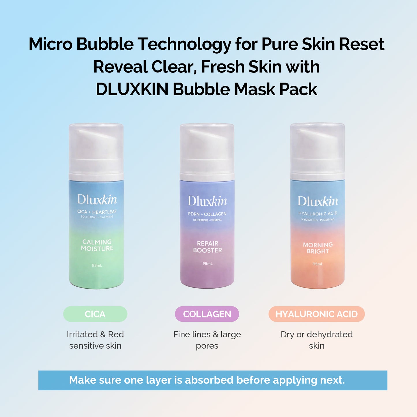 Dluxkin Repair Booster Bubble Mask Pack