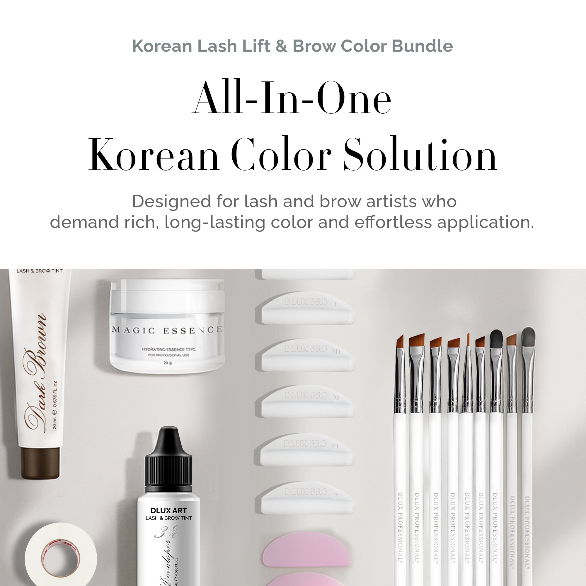 Korean Lash Lift and Brows Tint Bundle – Dlux Professional