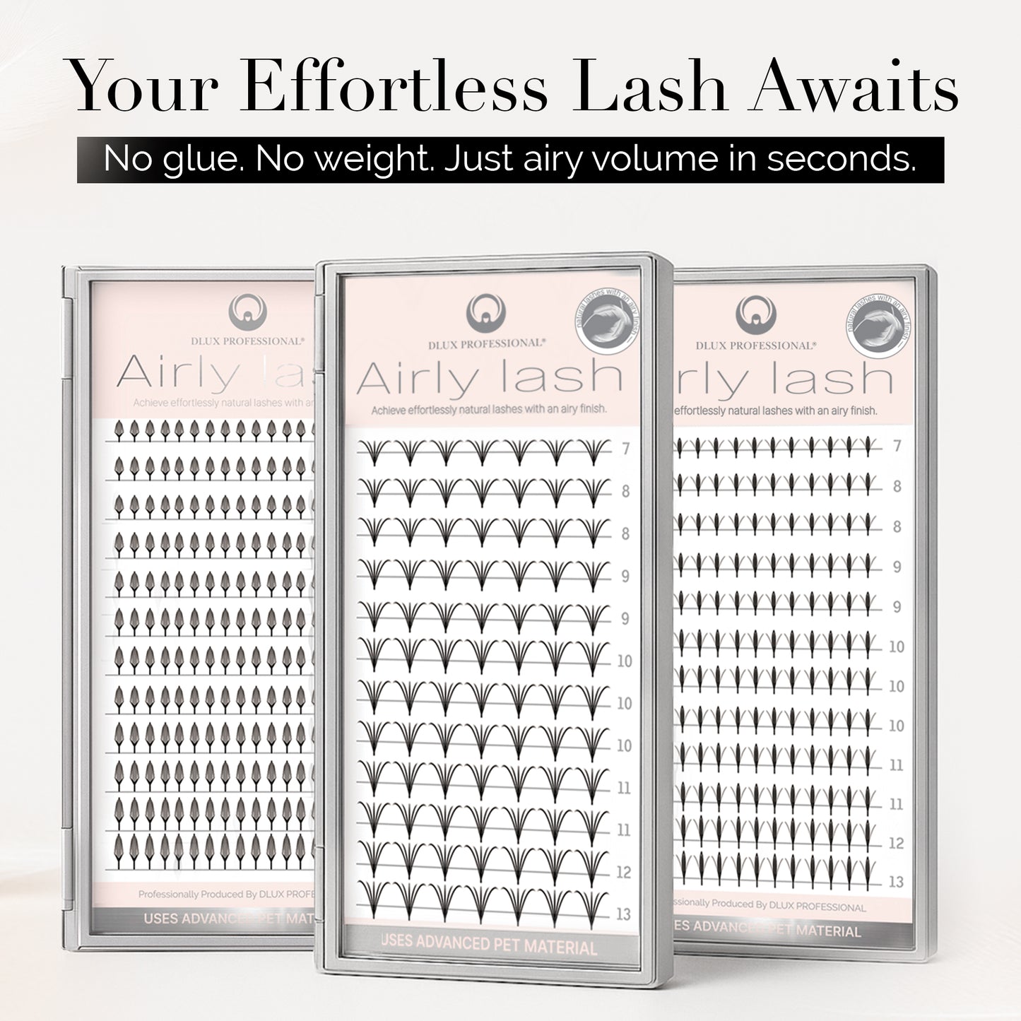 Airly Lash – PET Pre-Made Volume Fans (12 Lines)