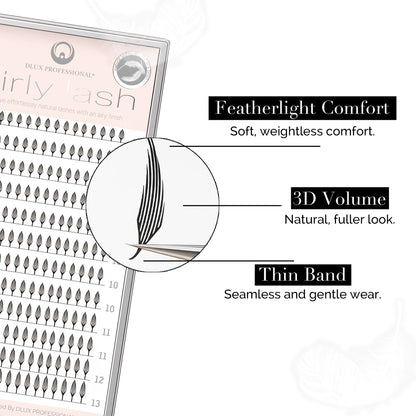 Airly Lash – PET Pre-Made Volume Fans (12 Lines)
