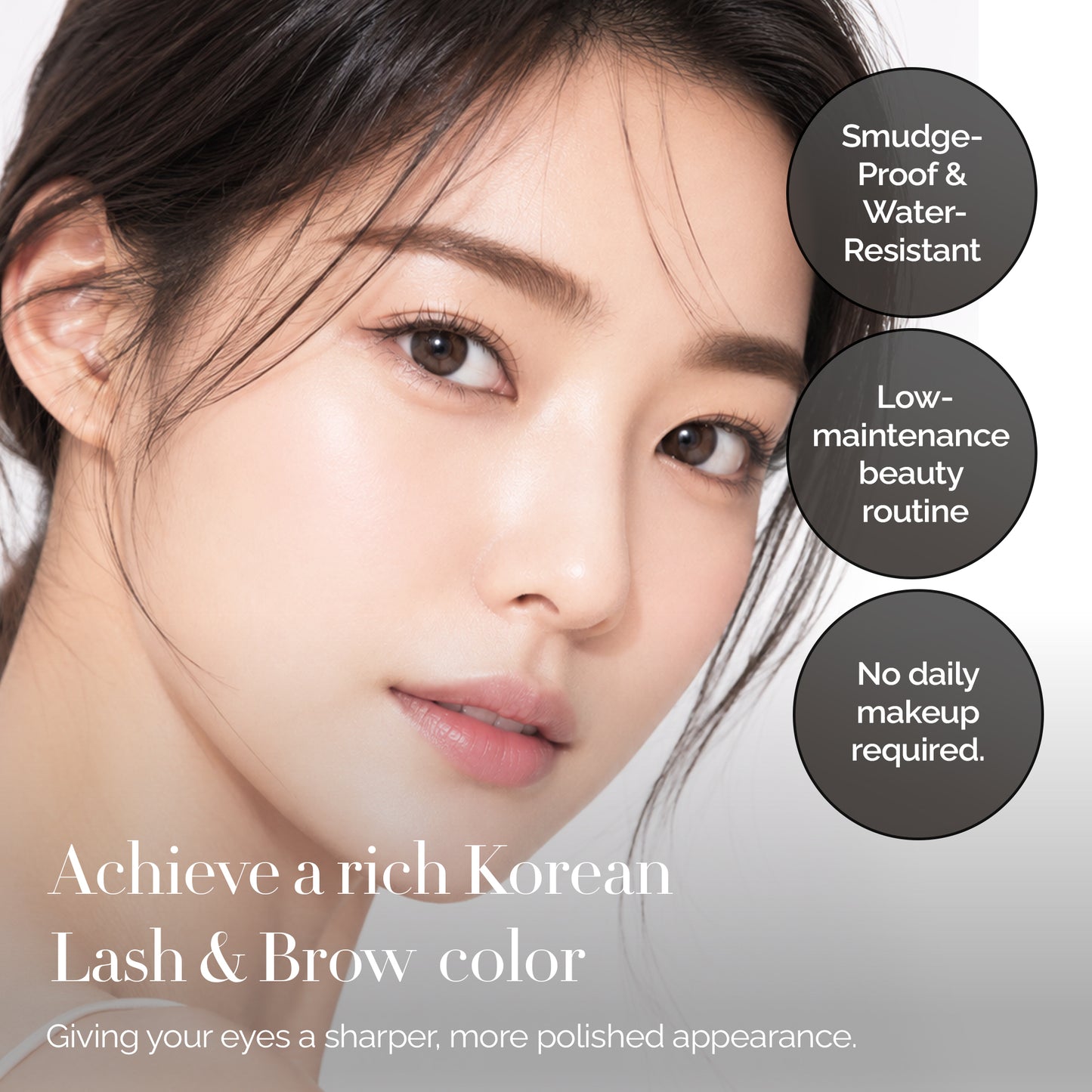 Korean Lash & Brow Dark Brown Tint Bundle with Magic essence