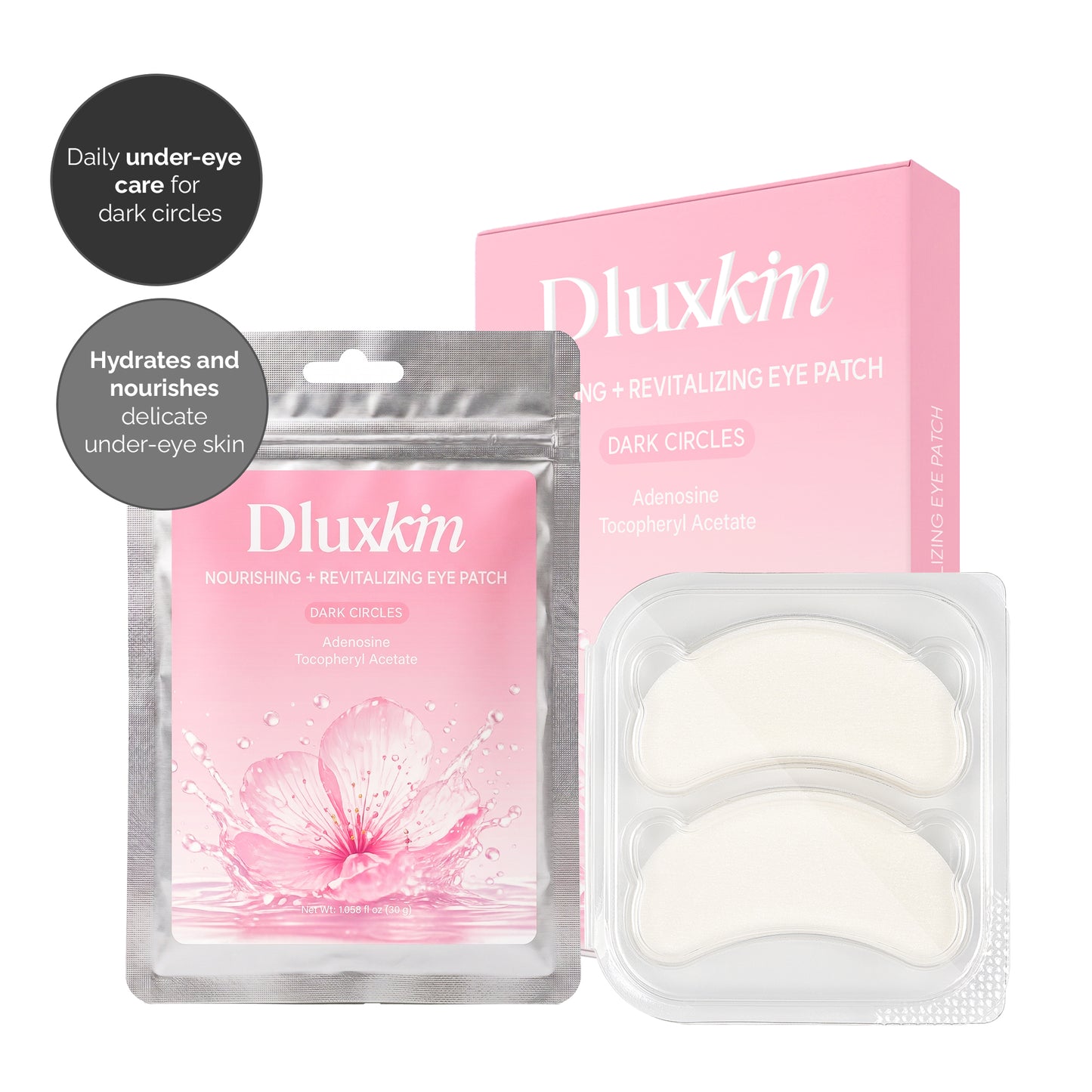 Dluxkin Under Eyepatch (Nourishing & Revitalizing Eye Patches for Dark Circles)