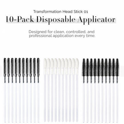 10-Pack Disposable Applicator – Transformation Head Stick 01