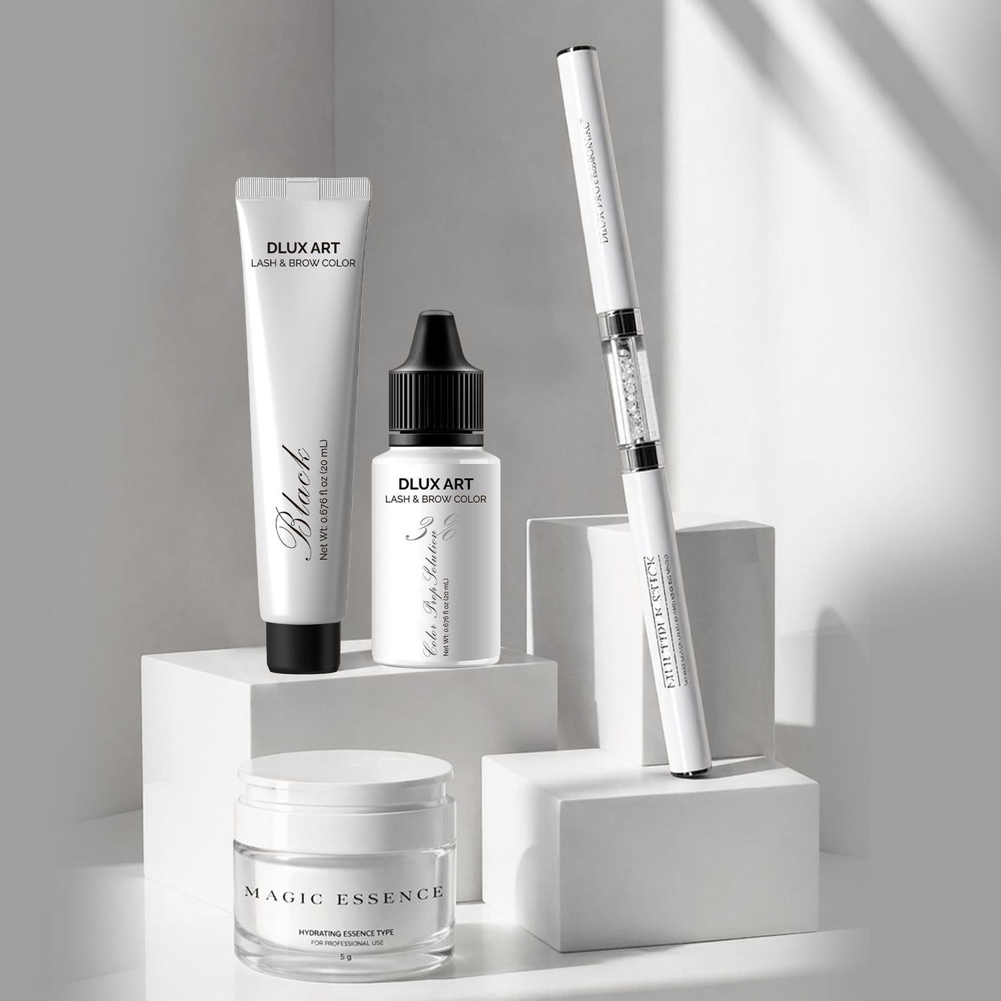 Korean Lash & Brow Black Tint Bundle with Magic essence