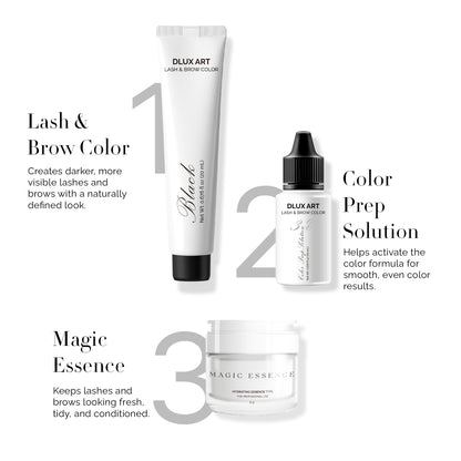 Korean Lash & Brow Black Tint Bundle with Magic essence