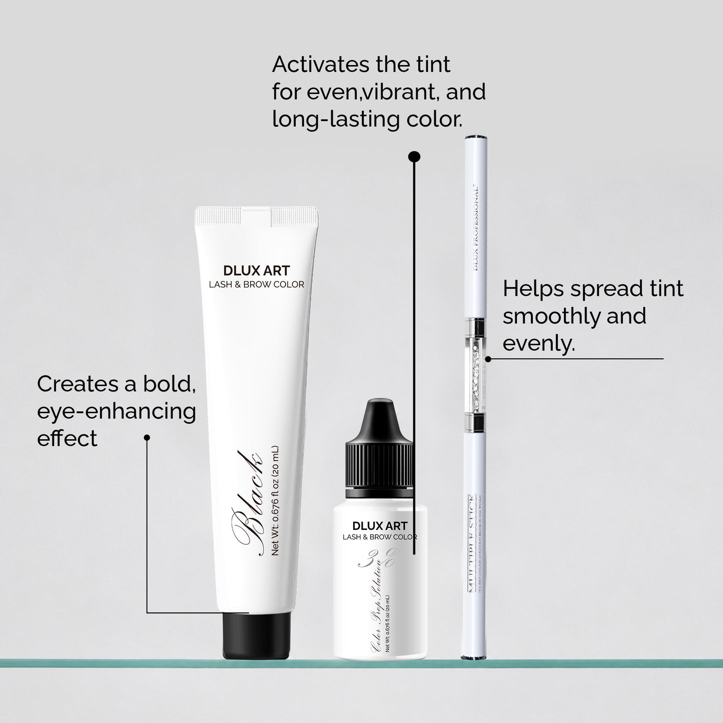 Korean Lash & Brow Bundle Black Tint Kit