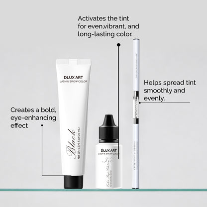 Korean Lash & Brow Bundle Black Tint Kit