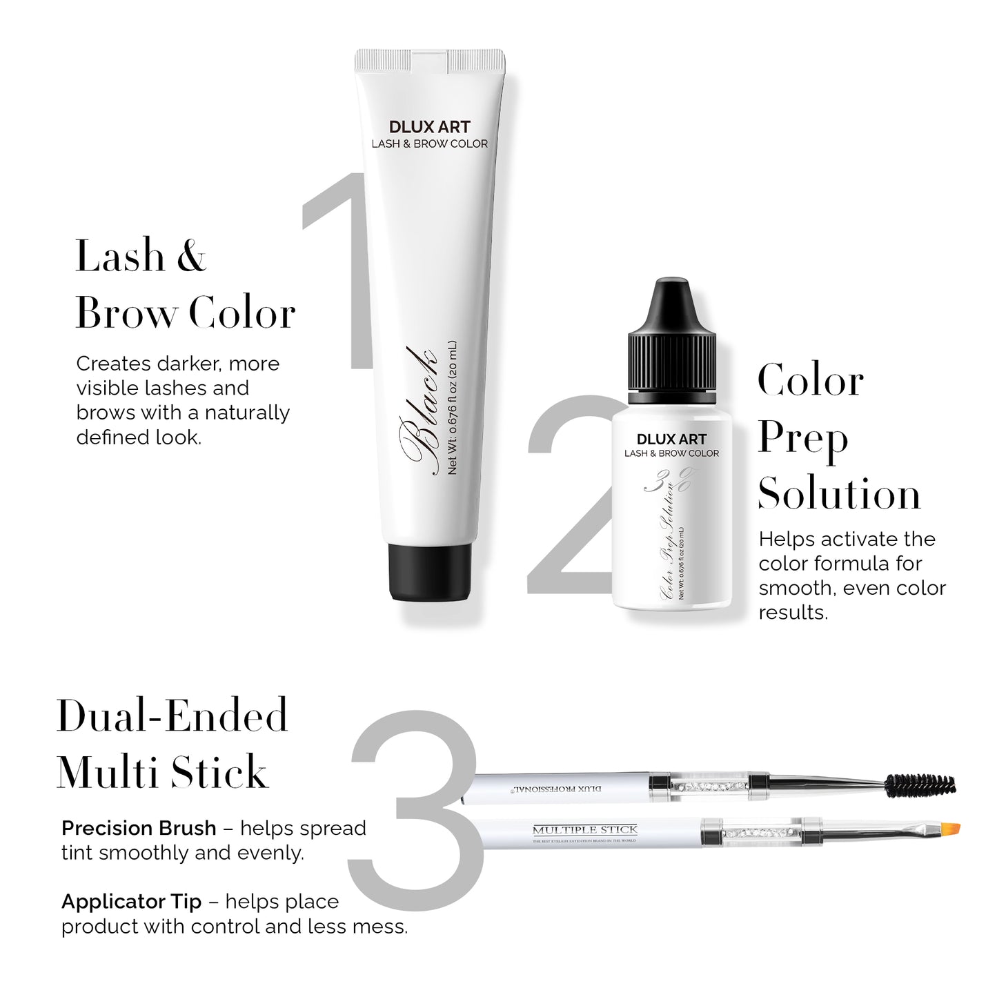 Korean Lash & Brow Bundle Black Tint Kit