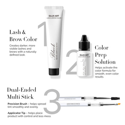 Korean Lash & Brow Bundle Black Tint Kit