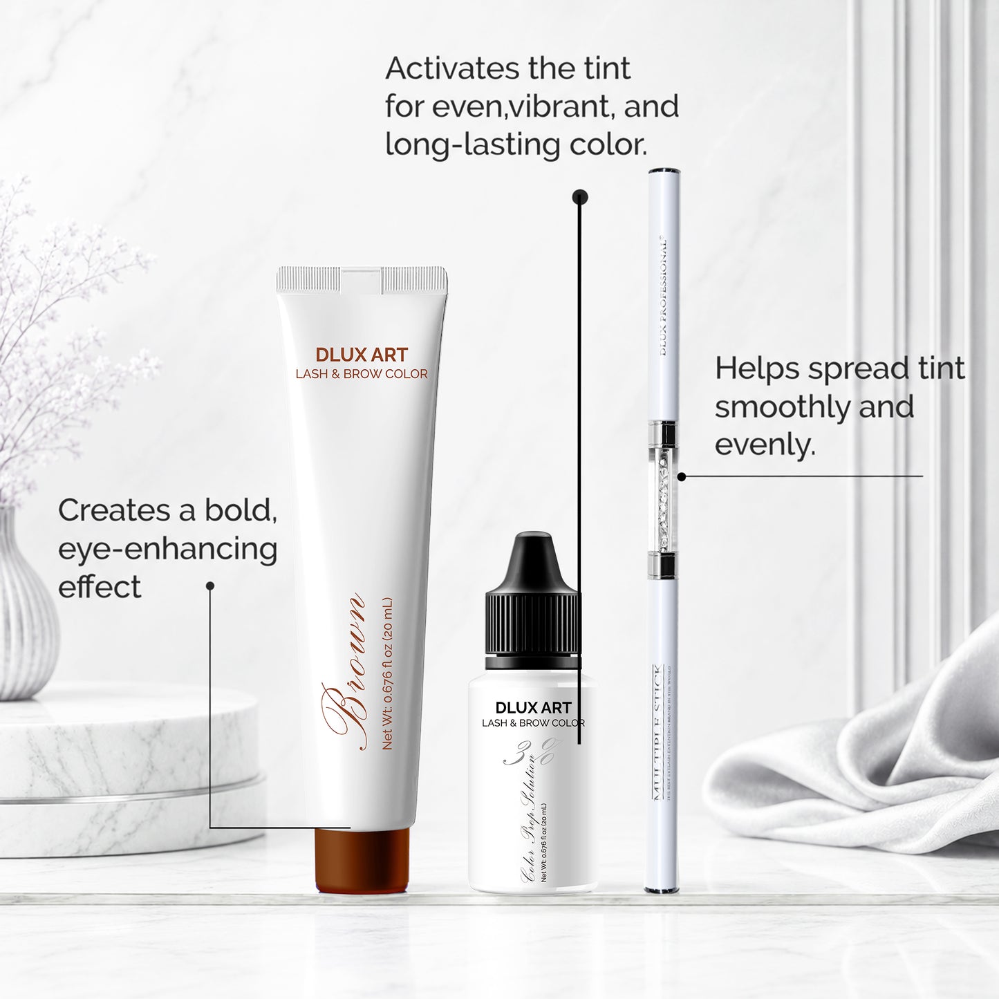 Korean Lash & Brow Bundle Brown Tint Kit