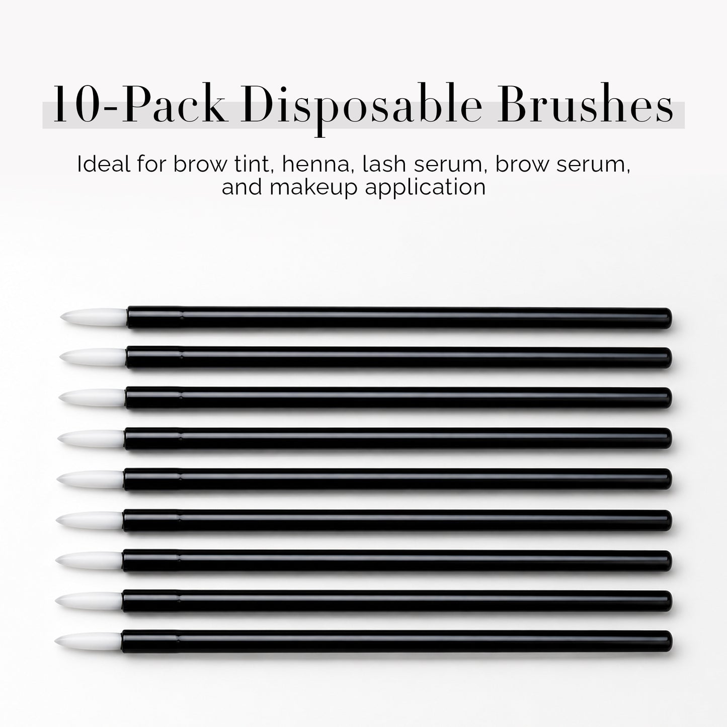 10-Pack Disposable Brushes – Lash & Brow