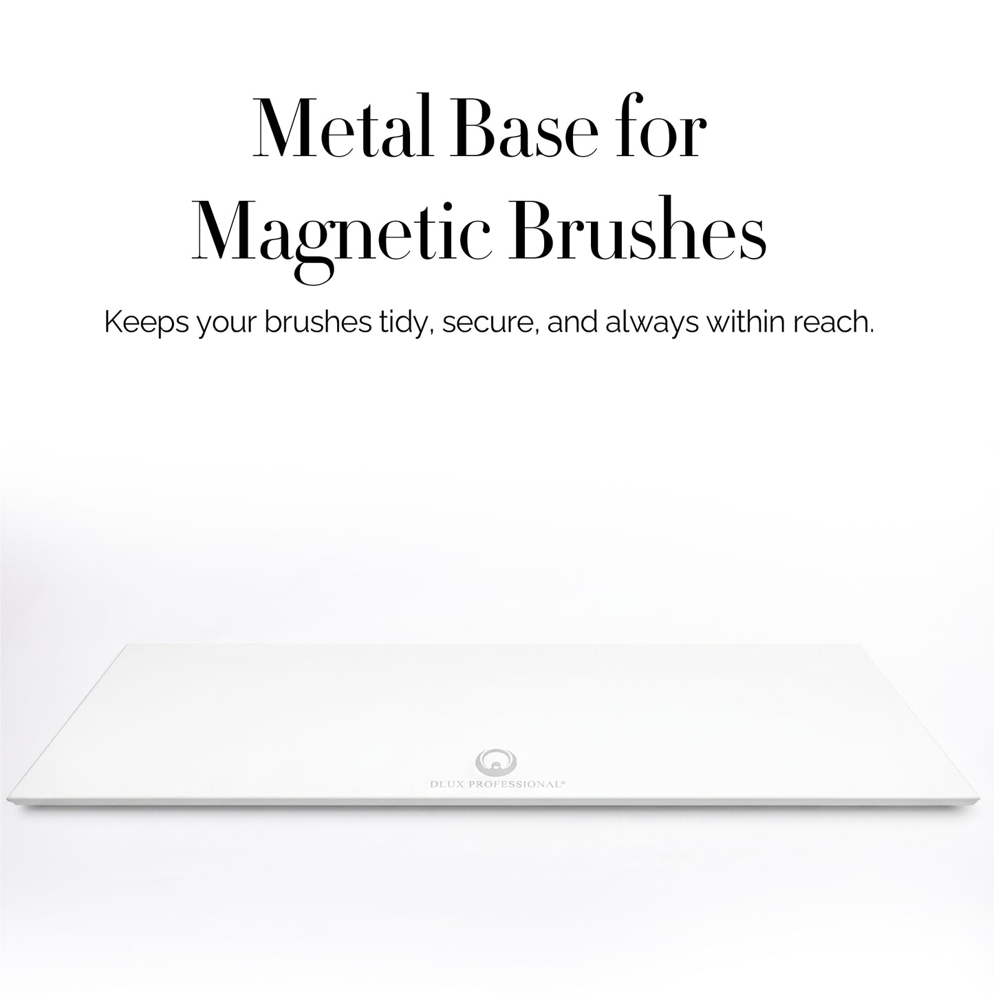 Metal Base for Magnetic Brushes - Non-Slip, Rubber-Footed Brush Holder