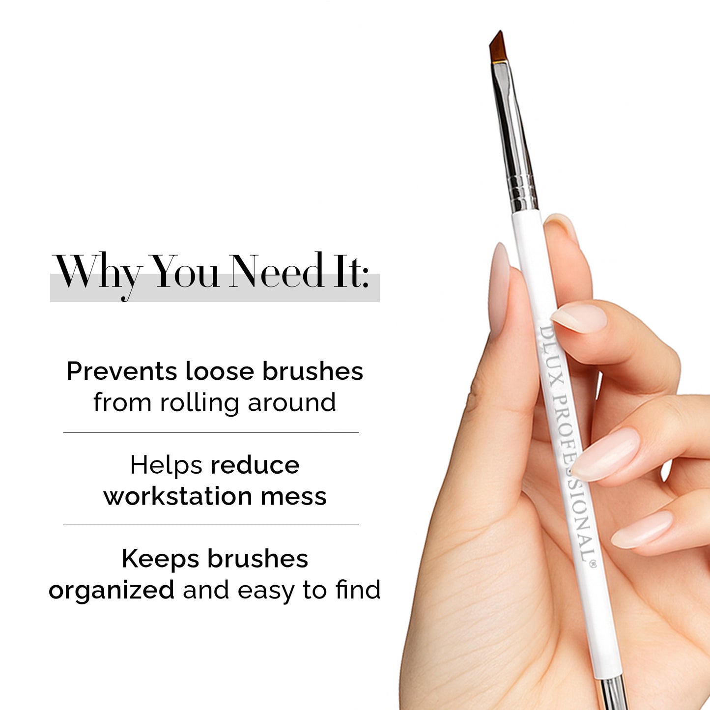 Metal Base for Magnetic Brushes - Non-Slip, Rubber-Footed Brush Holder
