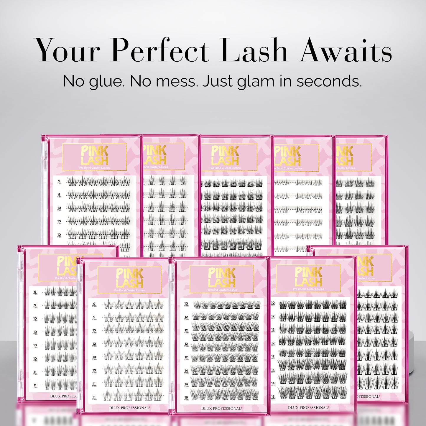 Glue-less Pink Lash Cluster