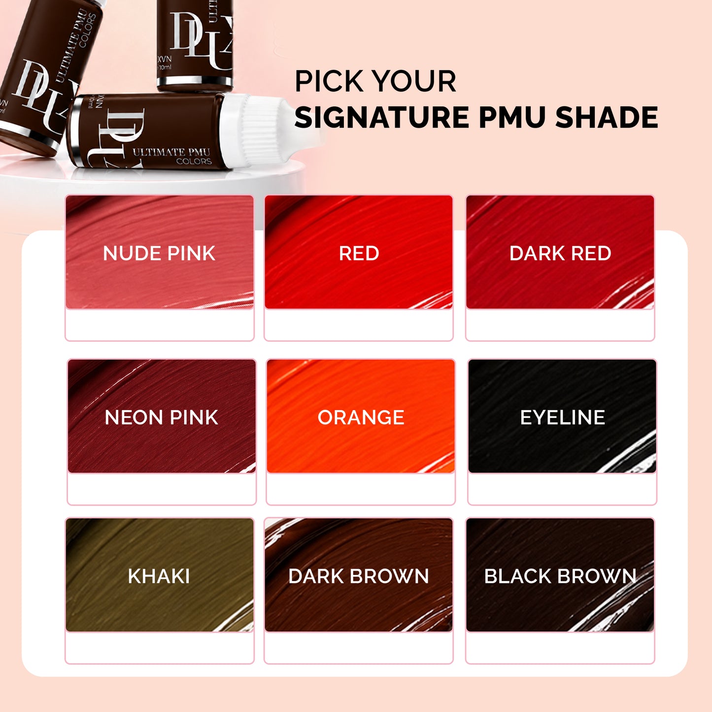 Ultimate PMU Colors (For Eyebrow : Choco Brown)