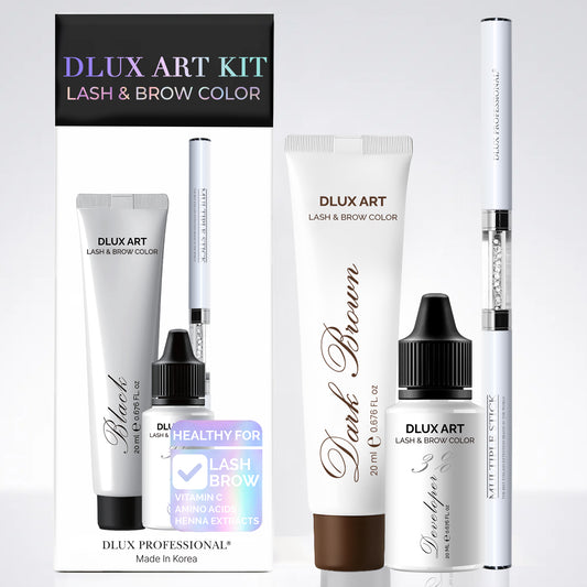 Korean Lash & Brow Bundle Dark Brown Tint Kit