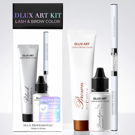 Korean Lash & Brow Bundle Brown Tint Kit