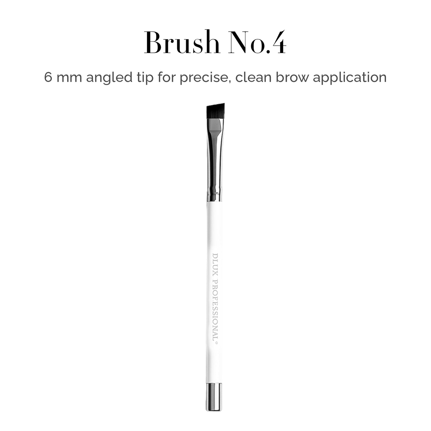 Professional Magnetic Brush No.4 - for Eyebrow Tint/Henna and White Paste Application / Straight Cut 6MM