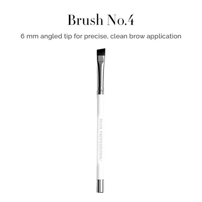 Professional Magnetic Brush No.4 - for Eyebrow Tint/Henna and White Paste Application / Straight Cut 6MM