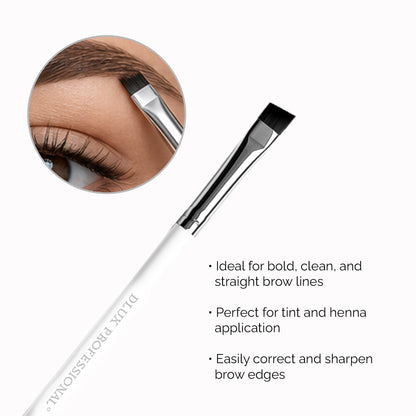 Professional Magnetic Brush No.4 - for Eyebrow Tint/Henna and White Paste Application / Straight Cut 6MM