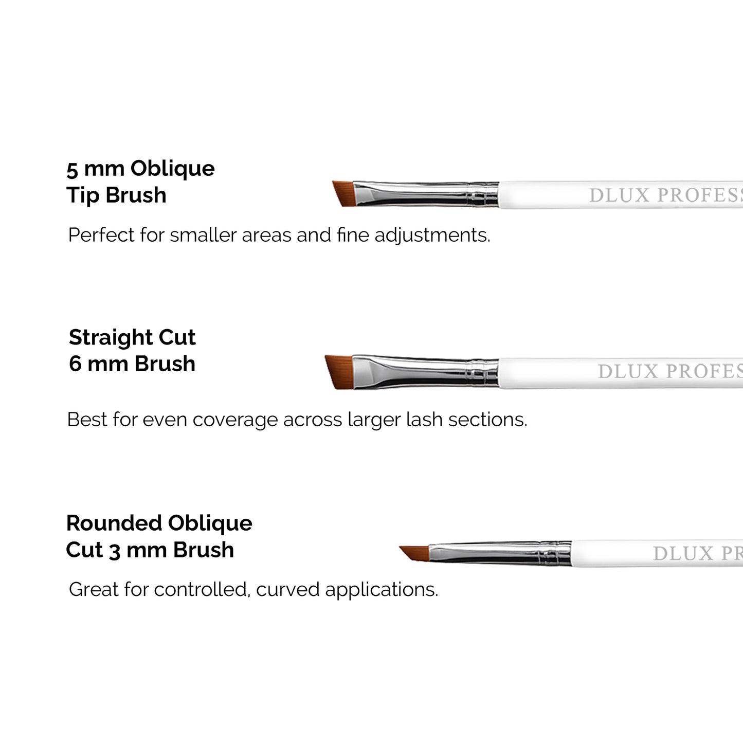 Professional Magnetic Brush No.5 - for Eyebrow Tint/Henna and White Paste Application / Round Cut Tip