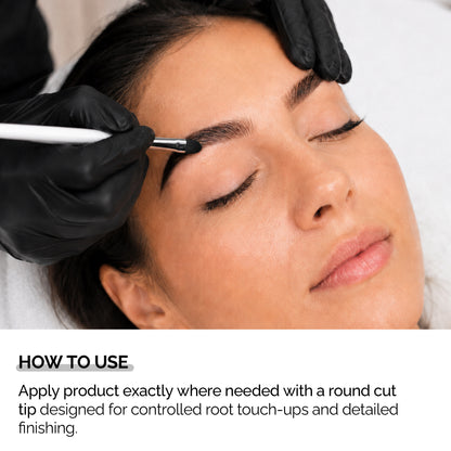 Professional Magnetic Brush No.5 - for Eyebrow Tint/Henna and White Paste Application / Round Cut Tip