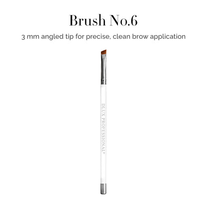 Professional Magnetic Brush No.6 - for Eyebrow Tint/Henna and White Paste Application / Rounded Oblique Cut 3MM