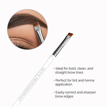 Professional Magnetic Brush No.6 - for Eyebrow Tint/Henna and White Paste Application / Rounded Oblique Cut 3MM