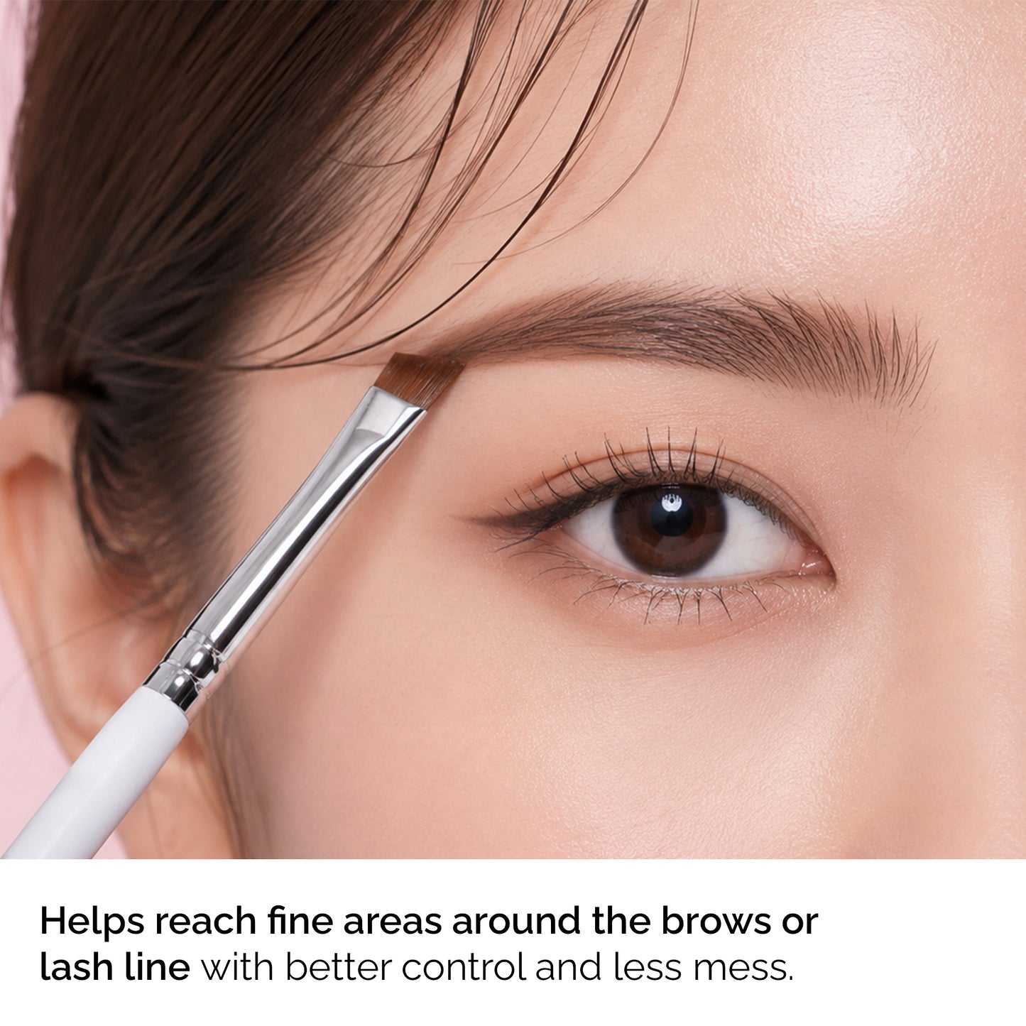 Professional Magnetic Brush No. 7 - for Eyebrow Tint/Henna and White Paste Application / 10MM Oblique Tip