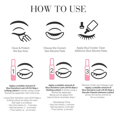 Senstive Lash and Brow Lamination Individual Lotions