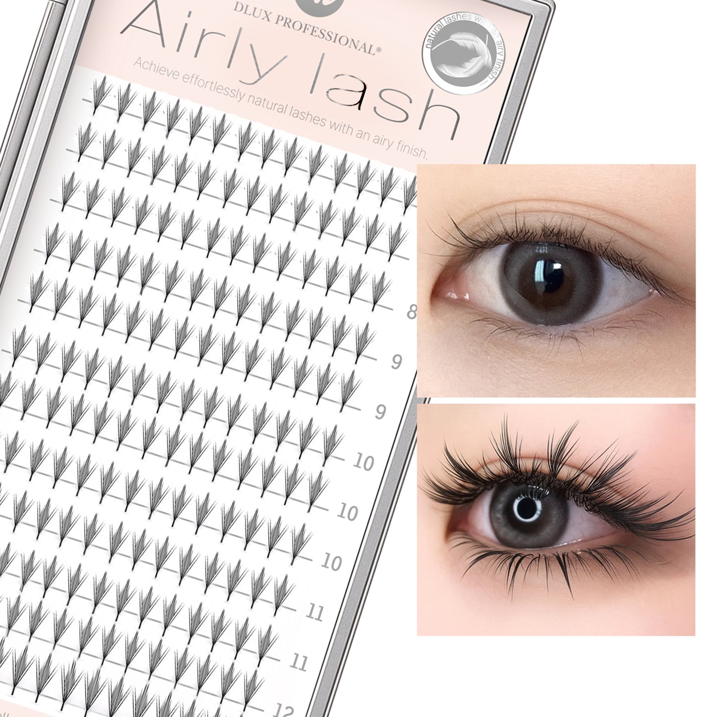 Airly Lash – PET Pre-Made Volume Fans (12 Lines)