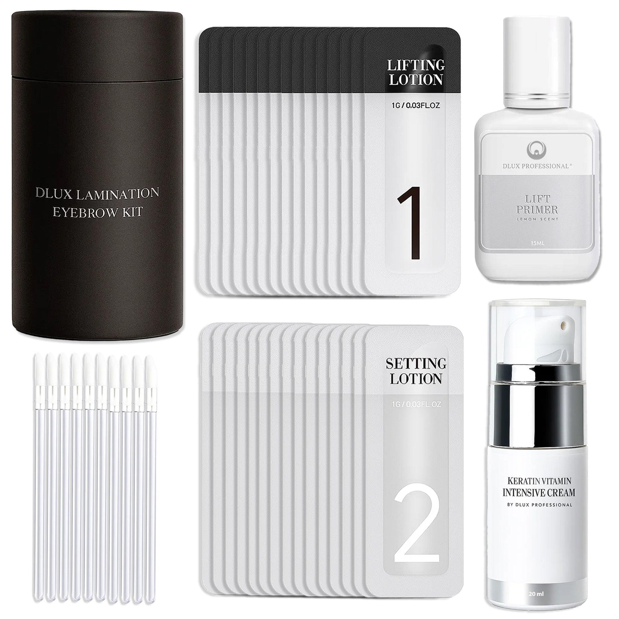 Korean Eyebrow Lamination Kit (Cysteamine + Thioglycolic Acid)